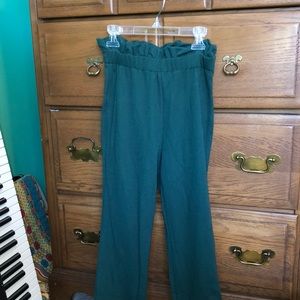 Green stretchy pants